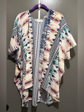 Boho Multi-Color Open Front Kimono